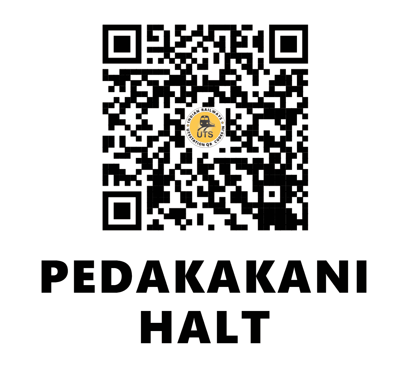 UTS QR Code for PEDAKAKANI HALT - PDKN (SC - ANDHRA PRADESH)